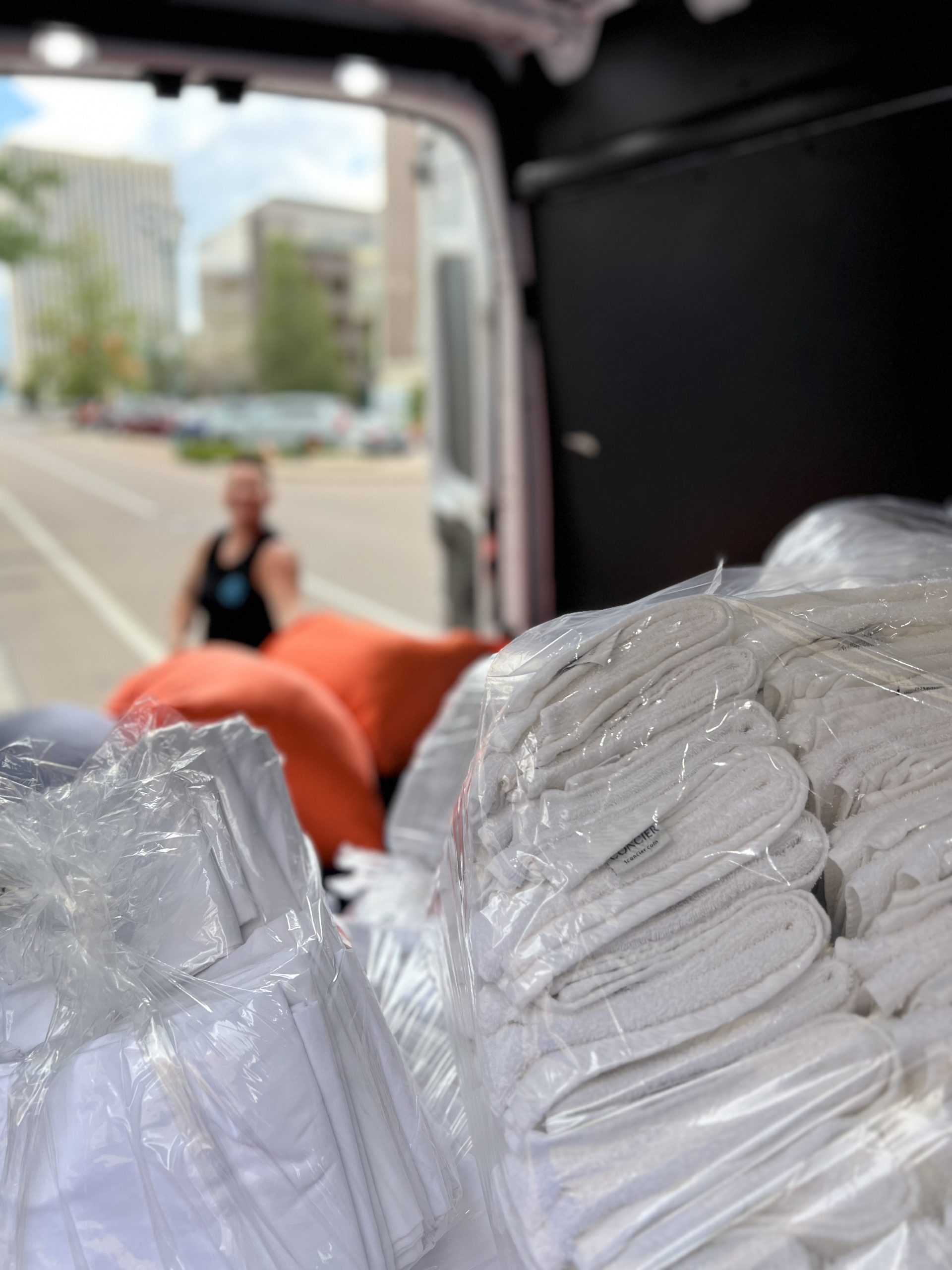 Restaurant laundry pickup and delivery service from Laundry Lounge in Colorado Springs