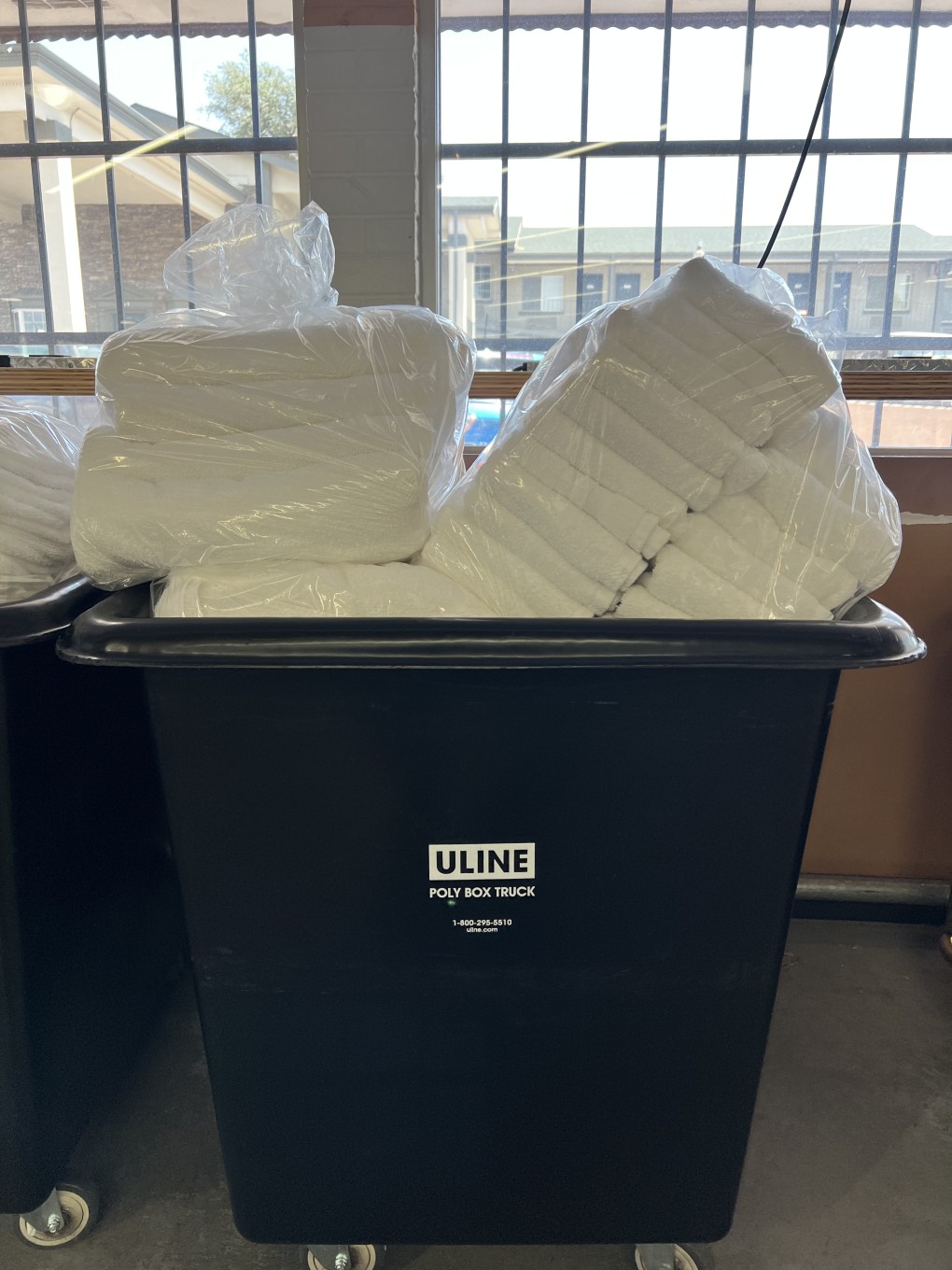 Commercial hotel textile laundry processing at Laundry Lounge