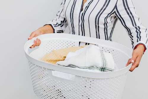 White Laundry Basket